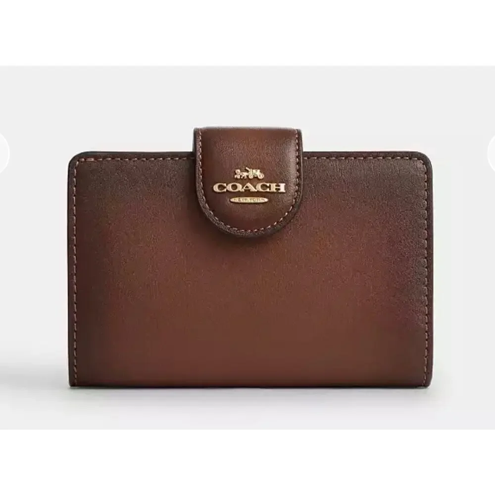 B3-012 NWT Coach Ella Shoulder Bag Crossbody & Wallet Leather/Gold/Redwood CDY36